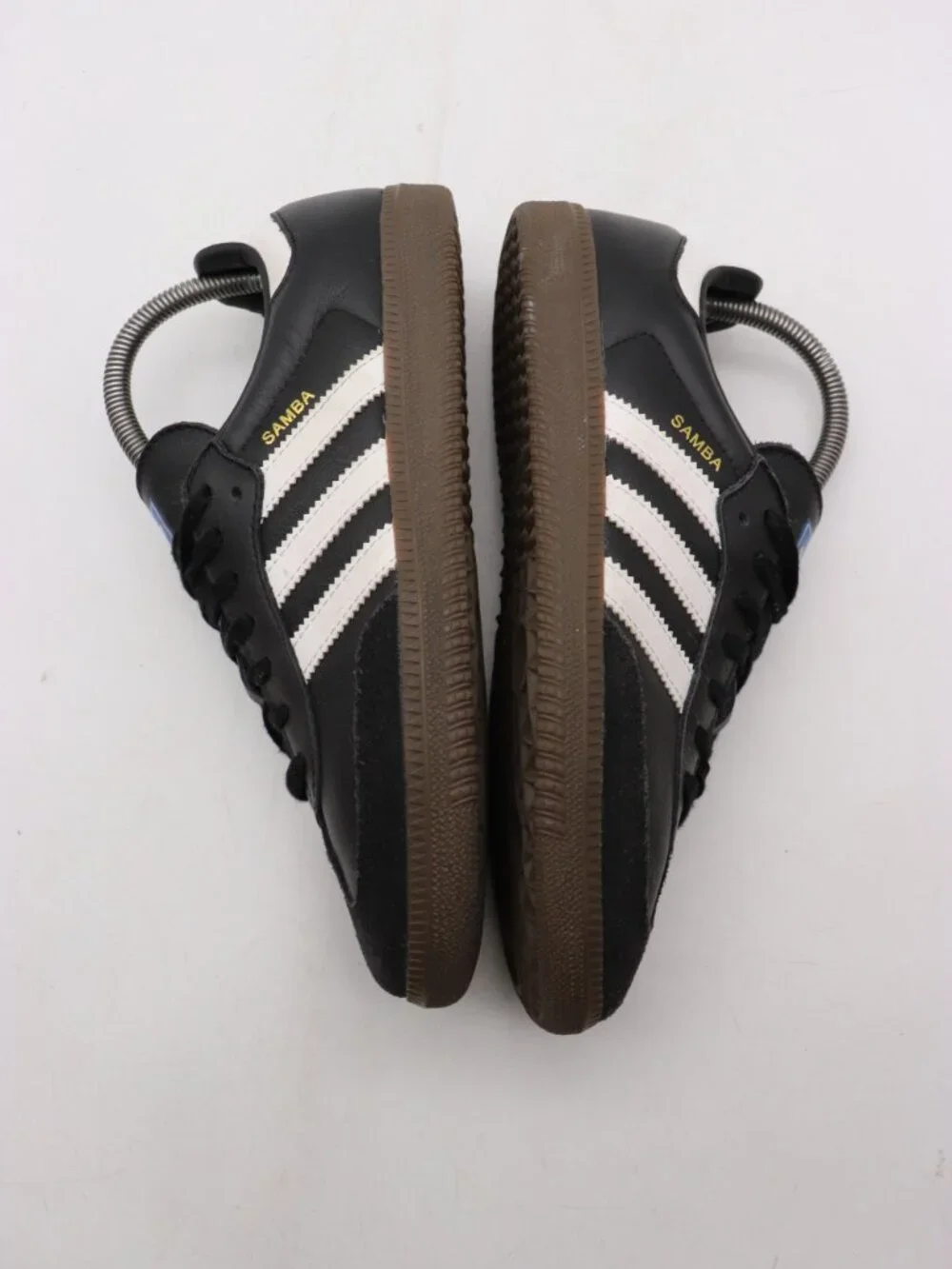 Adidas Samba OG Women's 7 Men's 6 Black White Gum Leather Sneakers IE3676